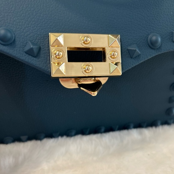 Navy Jelly Hand Bag purse - Picture 8 of 14